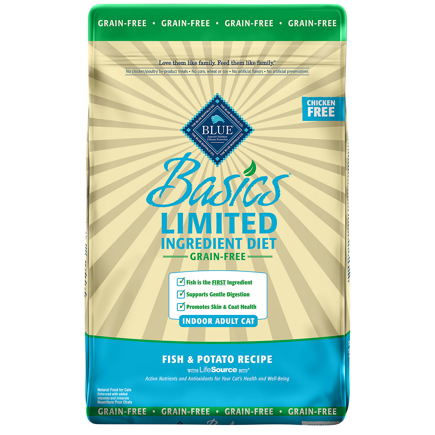 Blue Buffalo Blue Basics Adult GrainFree Fish and Potato Recipe Dry Cat Food Pet Food Ratings