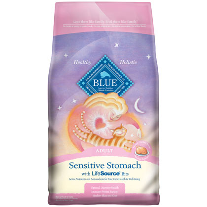 Blue Buffalo Sensitive Stomach Dry Cat Food 7 Lb Bag Pet Food