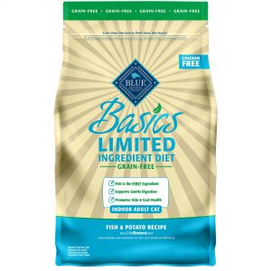 Blue Buffalo Blue Basics Adult Grain-Free Fish and Potato Recipe Dry Cat Food, 5 lbs.