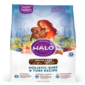 Halo Grain Free Holistic Surf N Turf Dry Dog Food, 4 lbs