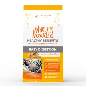 WholeHearted Healthy Digestion Chicken and Egg Product Recipe Dry Cat Food, 2.5 lbs.