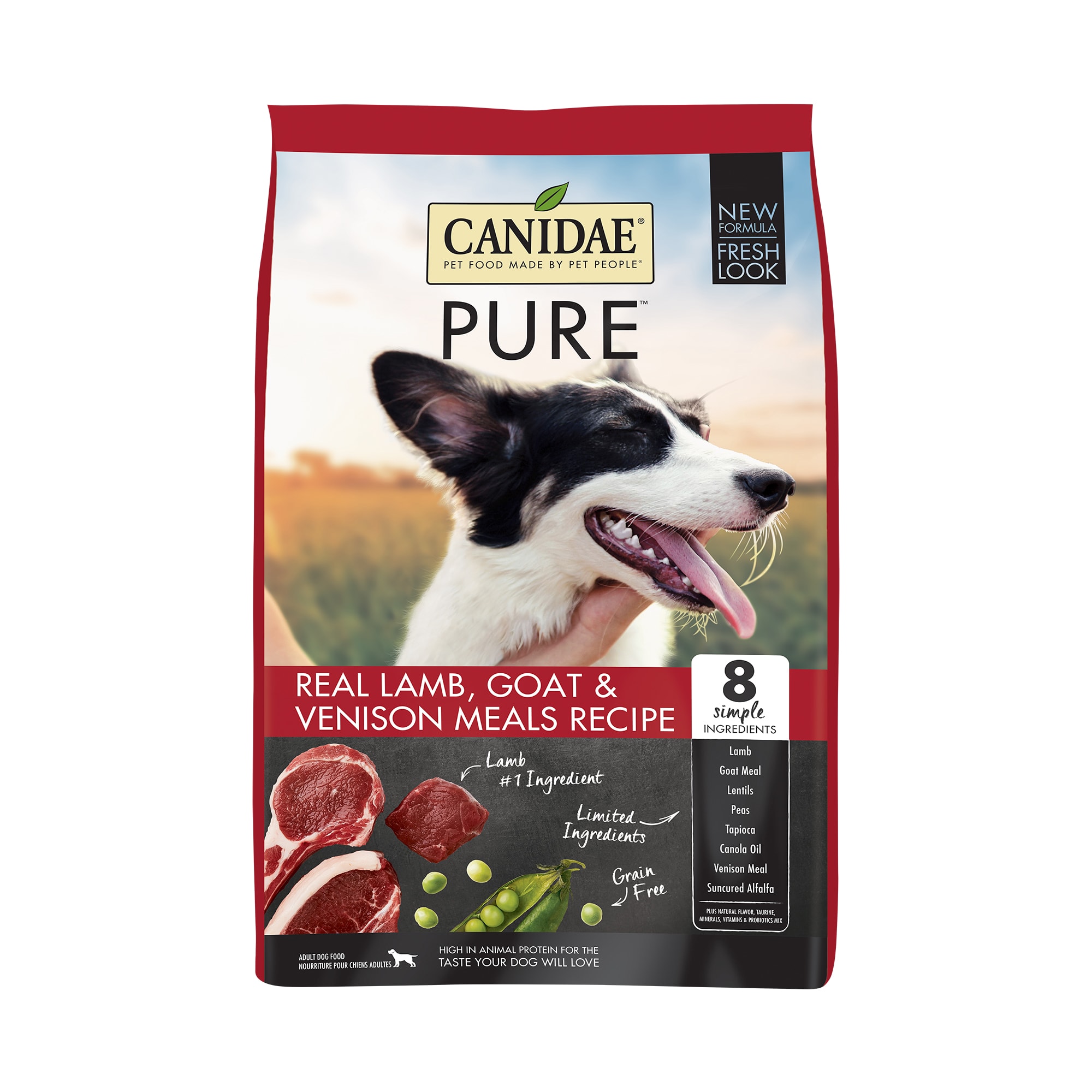 CANIDAE PURE Grain Free Limited Ingredient Real Lamb, Goat ...