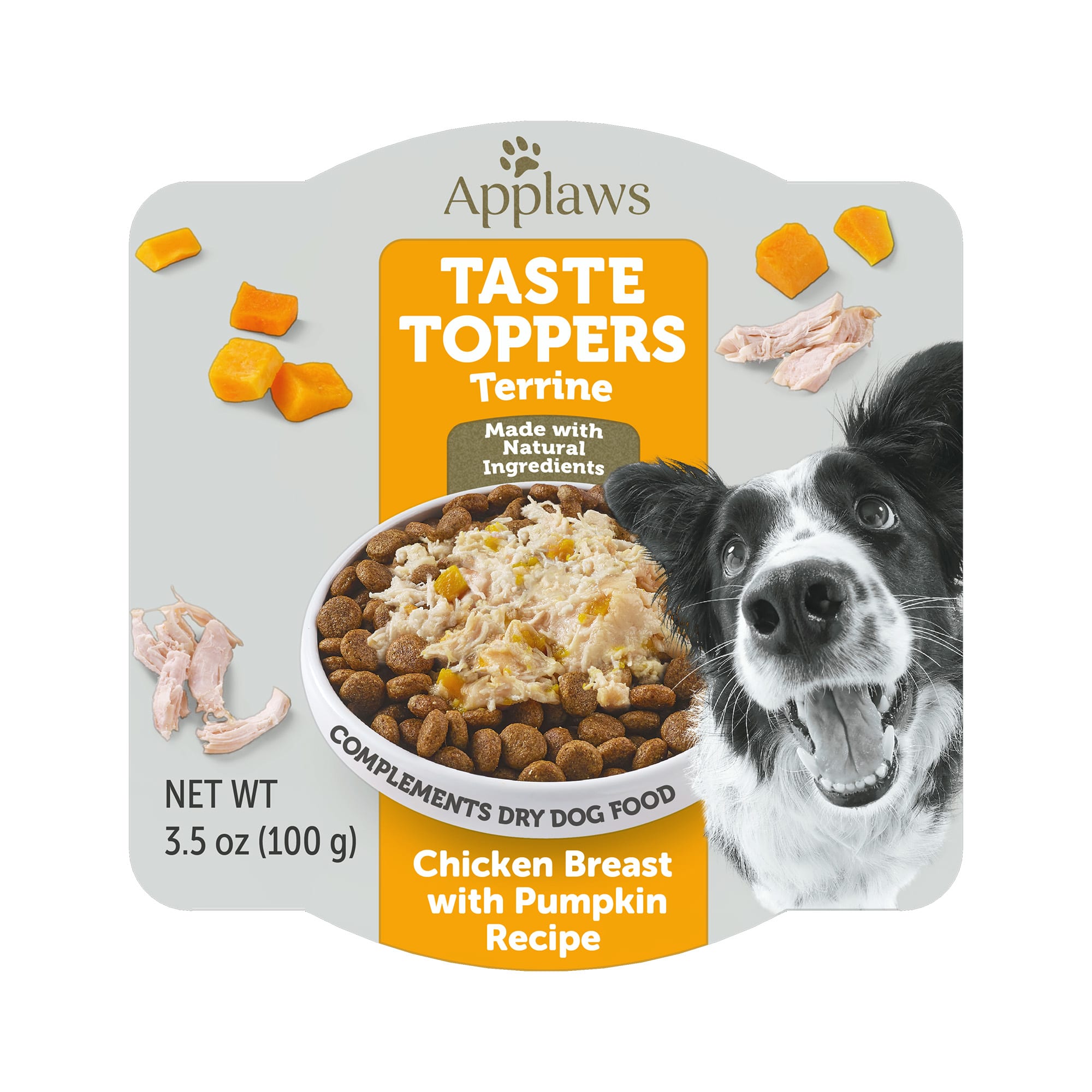 Applaws Taste Toppers Chicken & Pumpkin Terrine Pot Wet Dog Food, 3.5