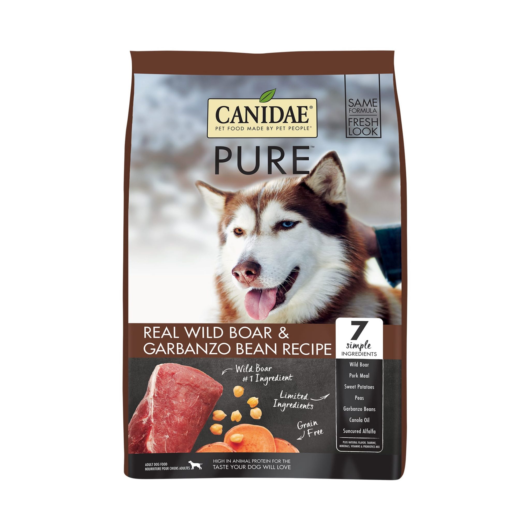 CANIDAE PURE Real Wild Boar & Garbanzo Bean, Limited Ingredient, Grain