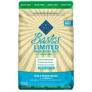 Blue Buffalo Blue Basics Adult Grain-Free Fish and Potato Recipe Dry Cat Food, 11 lbs.