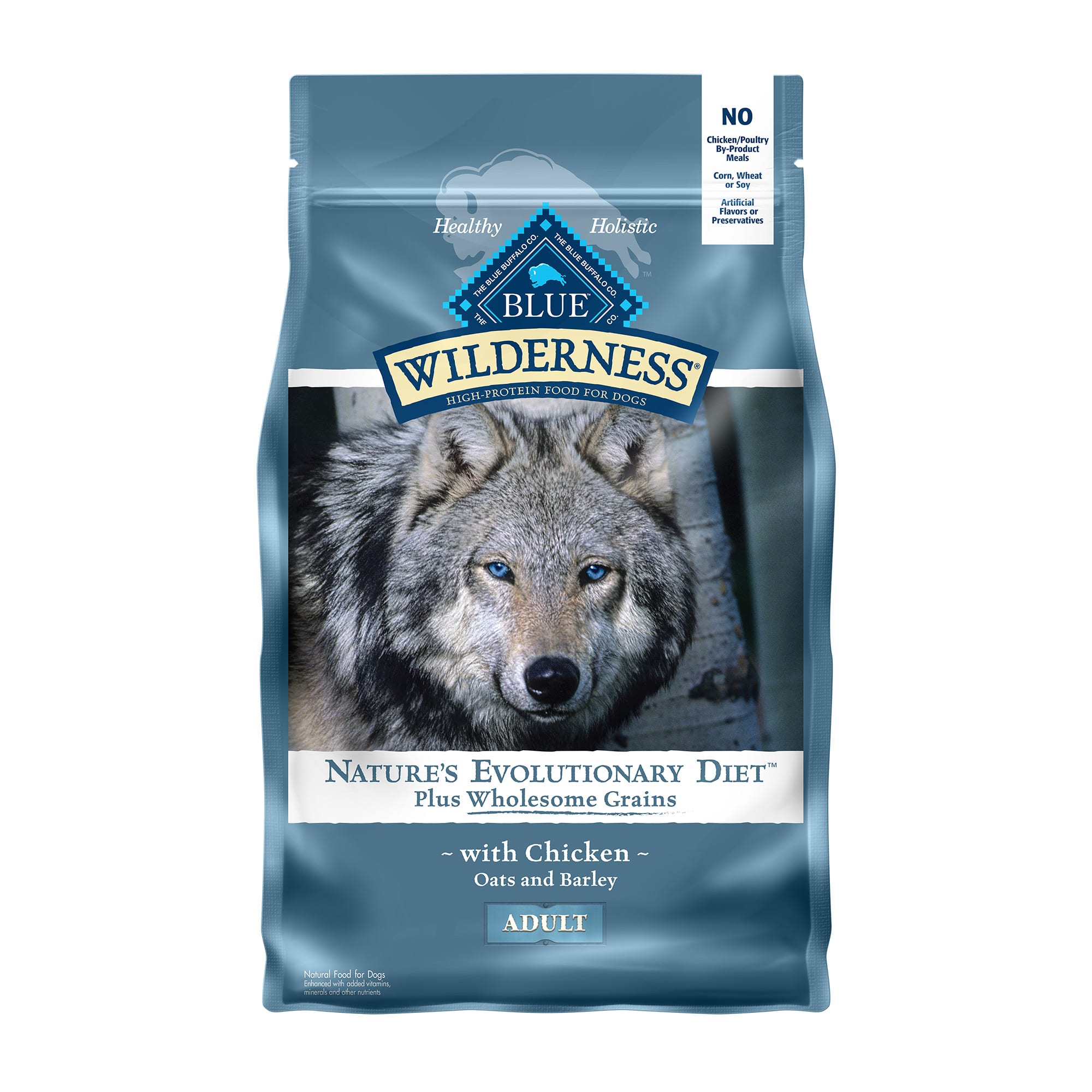 Blue Buffalo Blue Wilderness plus Wholesome Grains High Protein Natural Adult Chicken Dry Dog Food, 4.5 lbs.