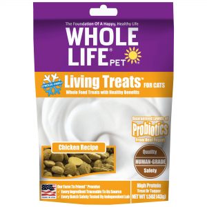 Whole Life Pet Living Treats Probiotics Chicken Recipe Cat Treats, 1.5 oz.