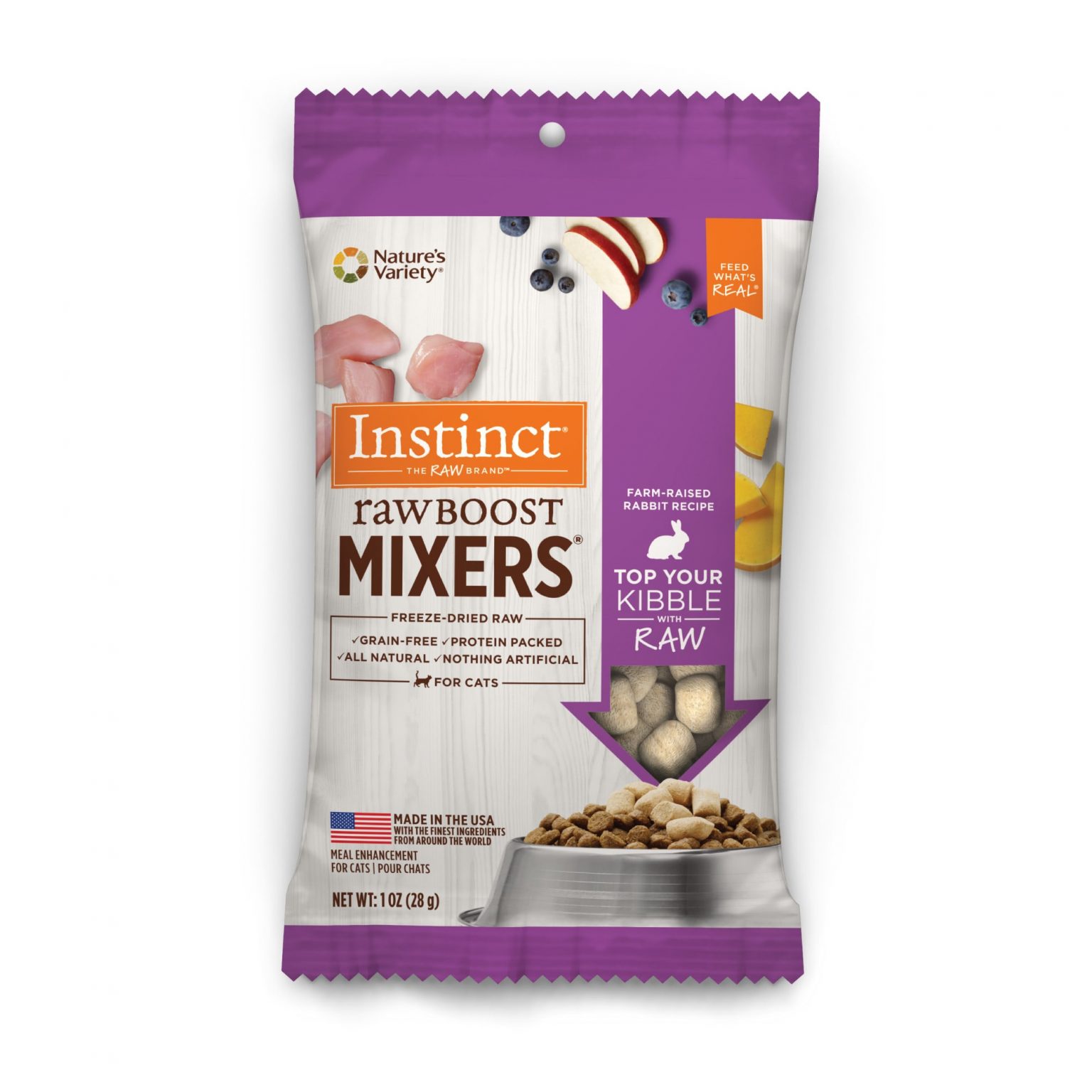Instinct FreezeDried Raw Boost Mixers GrainFree Rabbit Recipe Cat