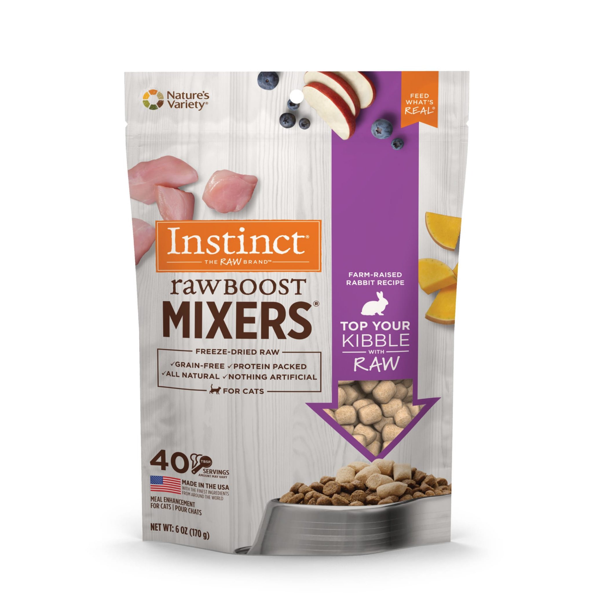 Instinct FreezeDried Raw Boost Mixers GrainFree Rabbit Recipe Cat