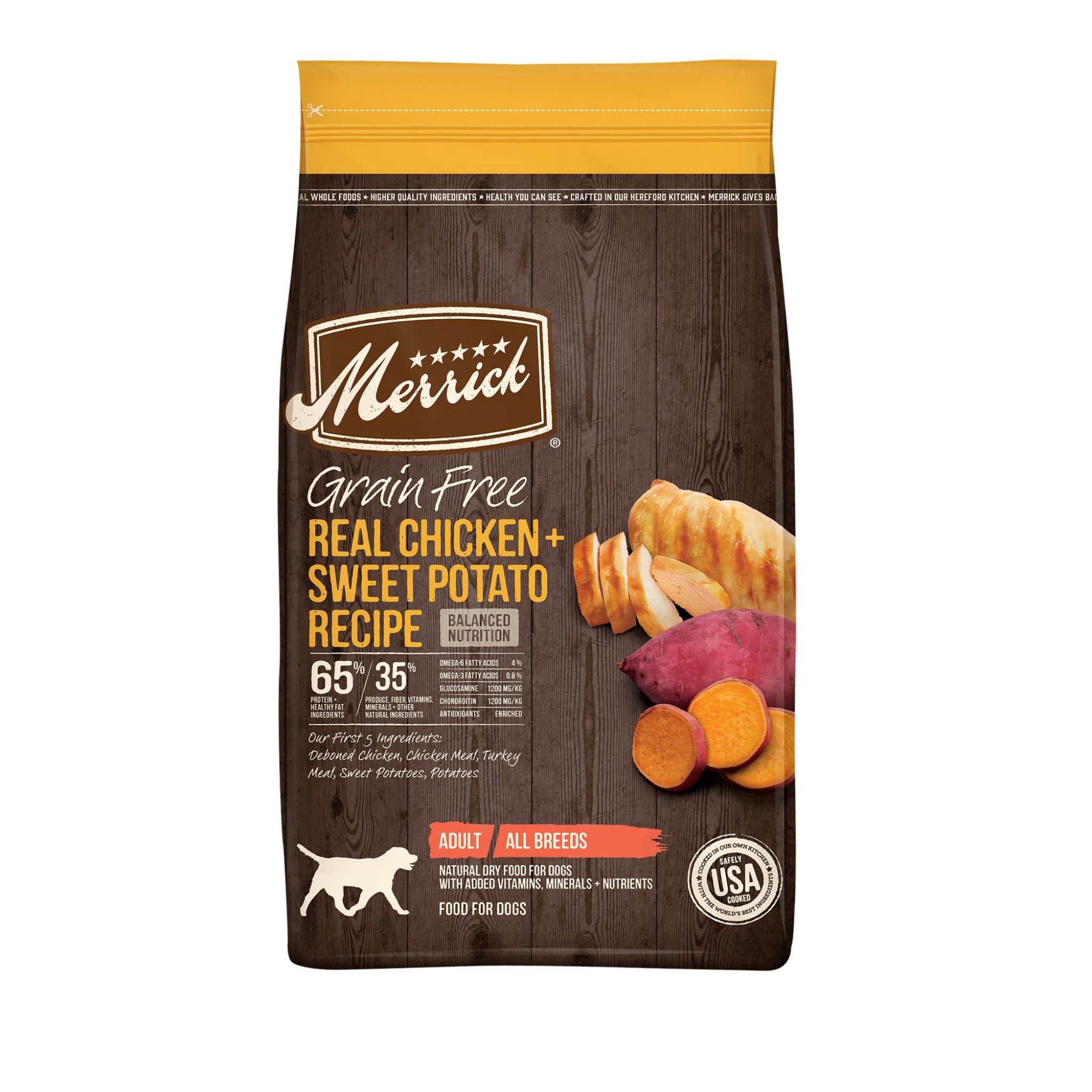 Merrick Grain Free Real Chicken & Sweet Potato Recipe Dry Dog Food, 22