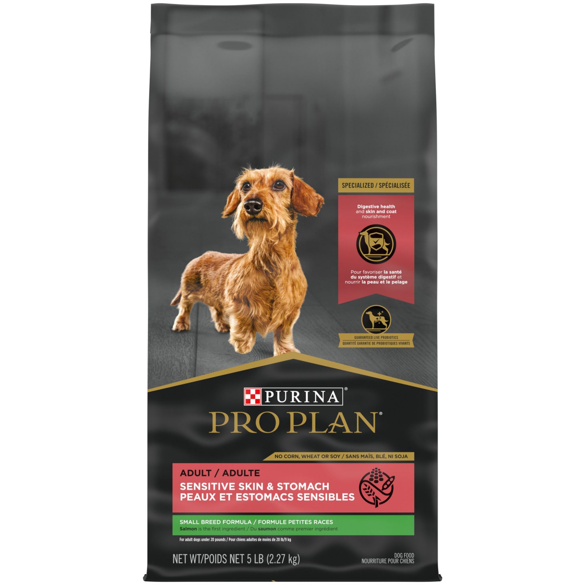 Purina Pro Plan Small Breed Salmon &amp; Rice Formula Dry Dog Food, 5 lbs