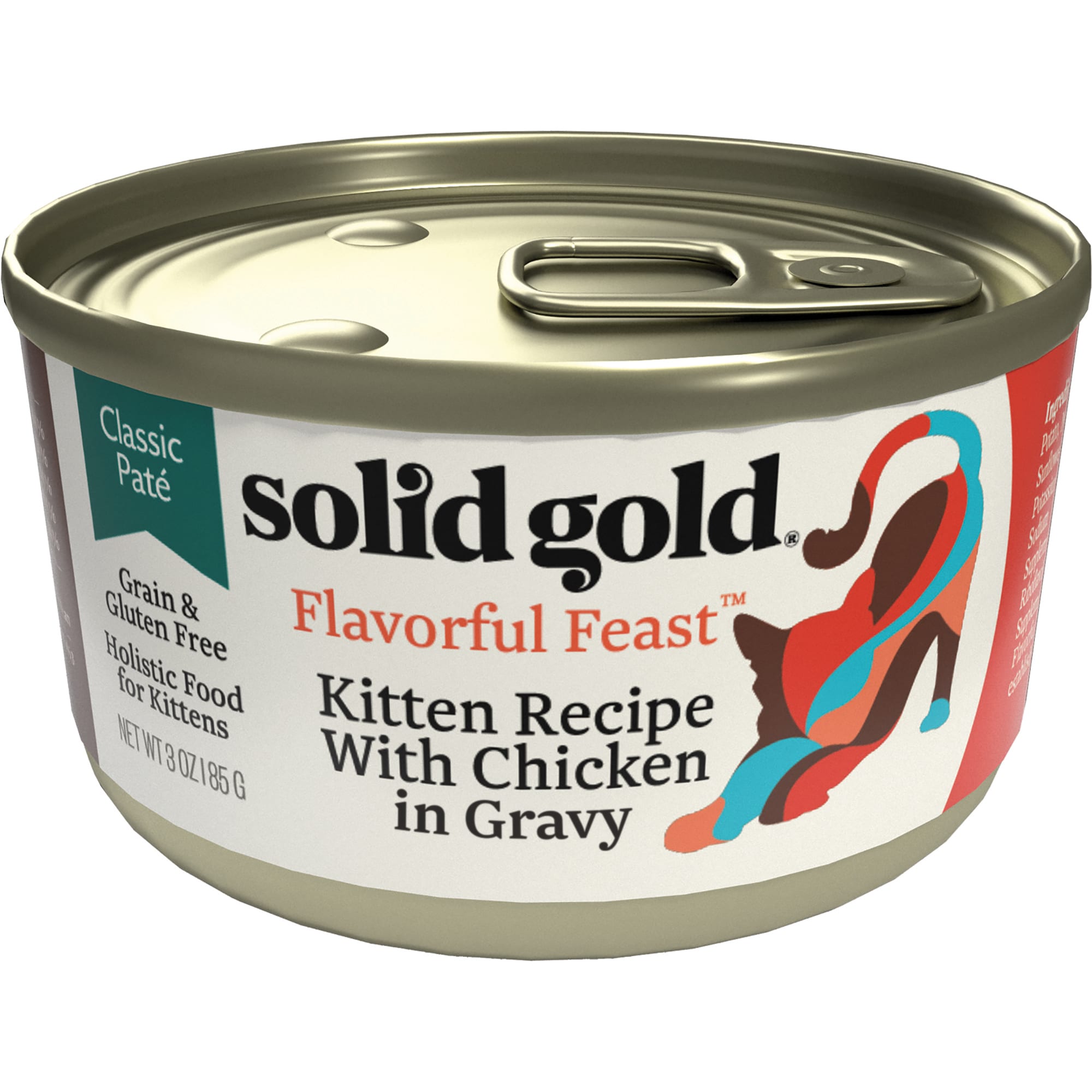 Solid Gold Flavorful Feast Kitten Recipe With Chicken in Gravy Holistic