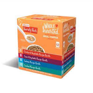 WholeHearted Flavor-Boosting Wet Cat Meal Topper Broths Variety Pack