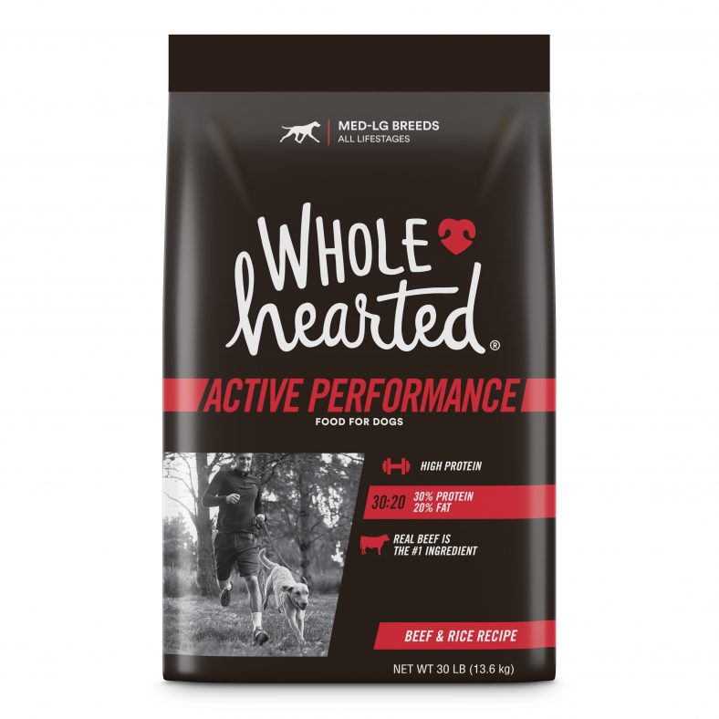 Wholehearted Active Performance HighProtein Beef & Rice Recipe Dry Dog Food, 30 lbs. Pet Food