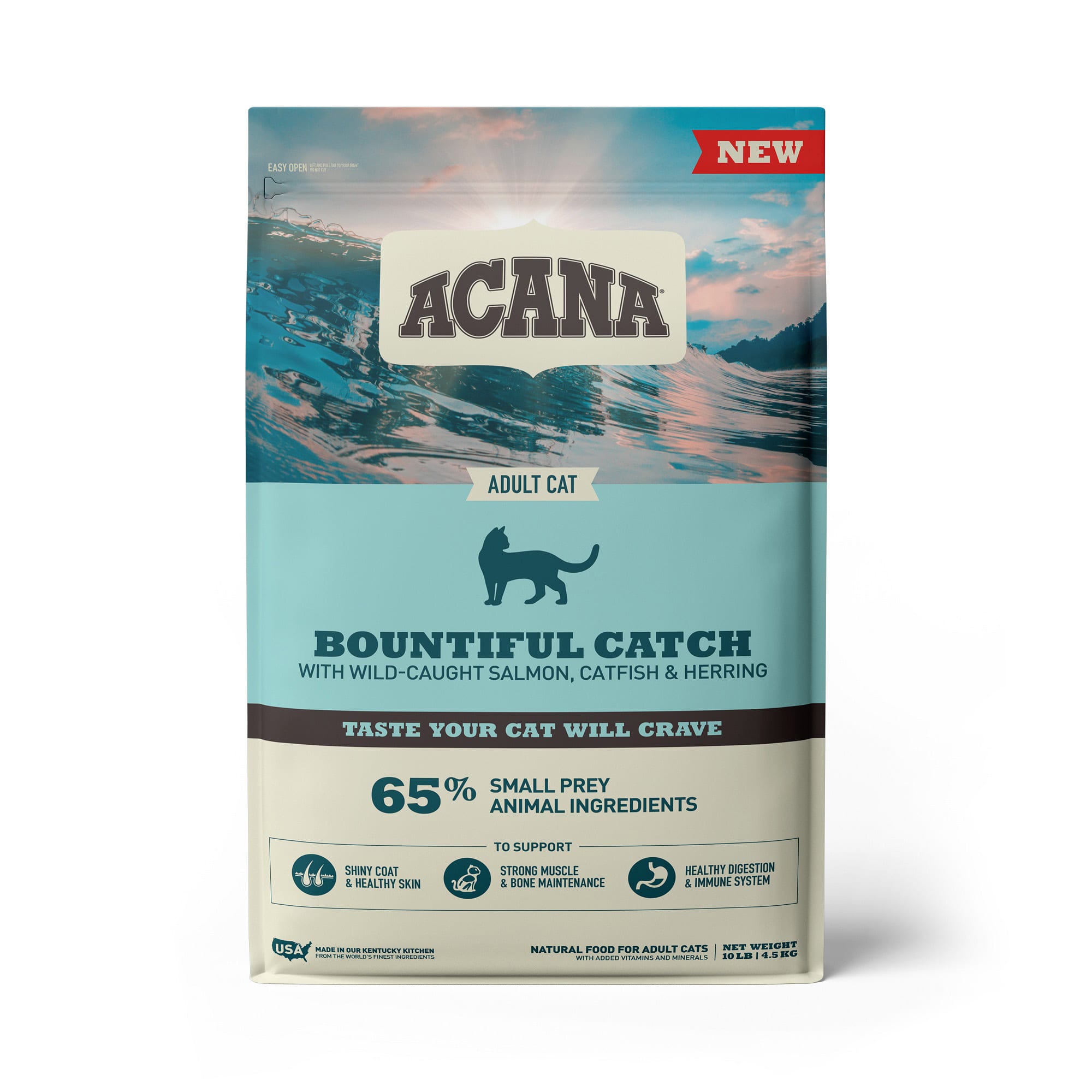 ACANA Bountiful Catch Salmon Catfish and Herring Dry Cat Food, 10 lbs.