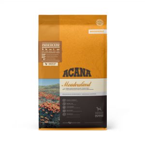 ACANA Meadowland Grain-Free High Protein Freeze-Dried Coated Chicken Turkey Fish Cage-Free Eggs Dry Dog Food