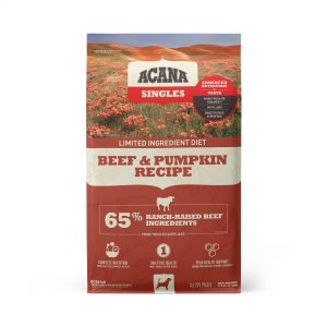 ACANA Singles Limited Ingredient Diet Grain-Free High Protein Beef & Pumpkin Dry Dog Food, 25 lbs.