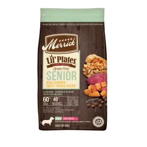 Homepage Review Merrick Lil' Plates Grain Free Real Chicken + Sweet Potato Recipe Small Breed Senior Dry Dog Food