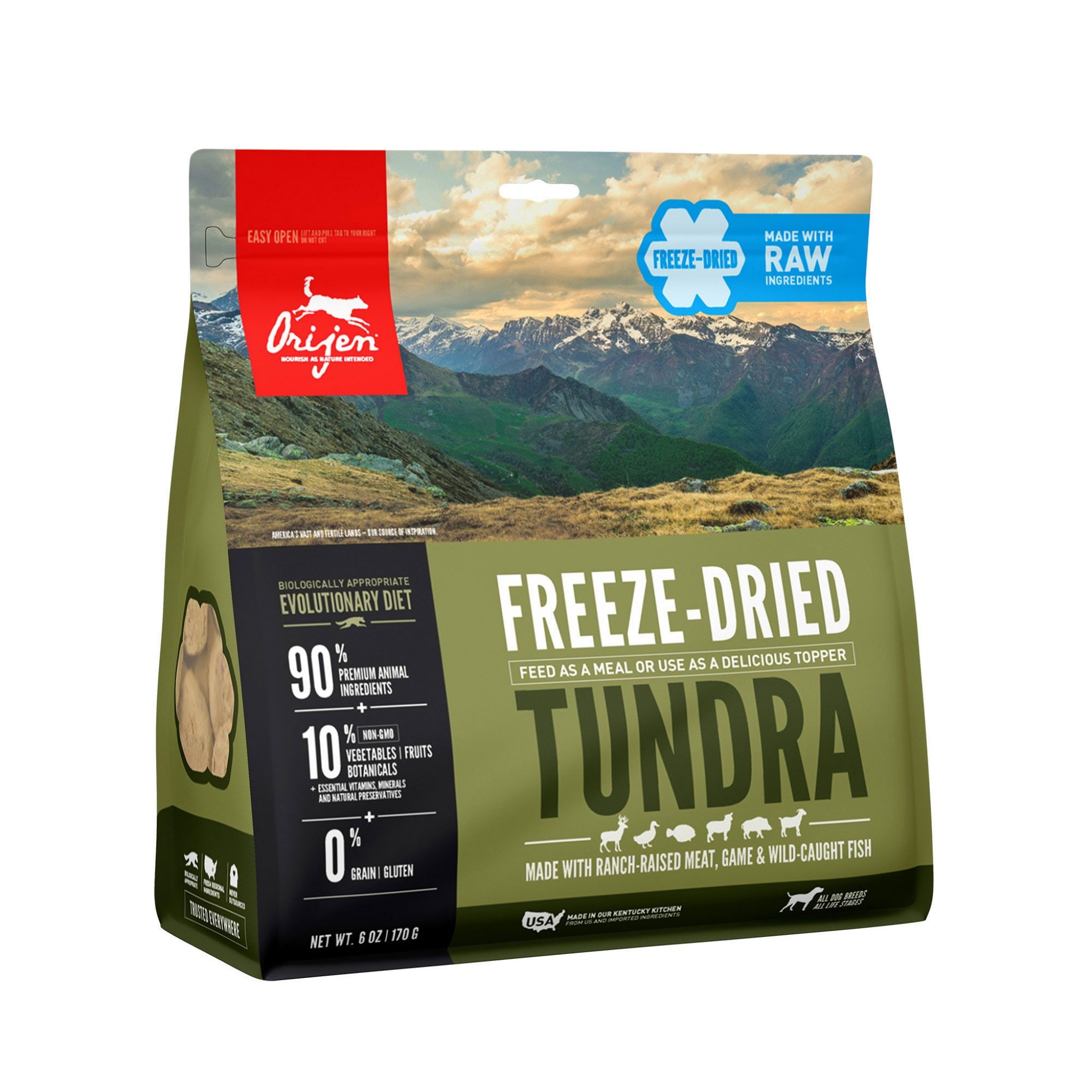 ORIJEN Tundra Recipe Grain Free High Protein Premium Raw Meat Freeze