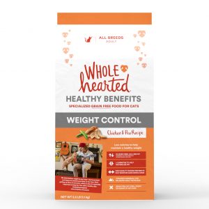 WholeHearted Grain-Free Weight Control Chicken and Pea Recipe Dry Cat Food, 2.5 lbs.
