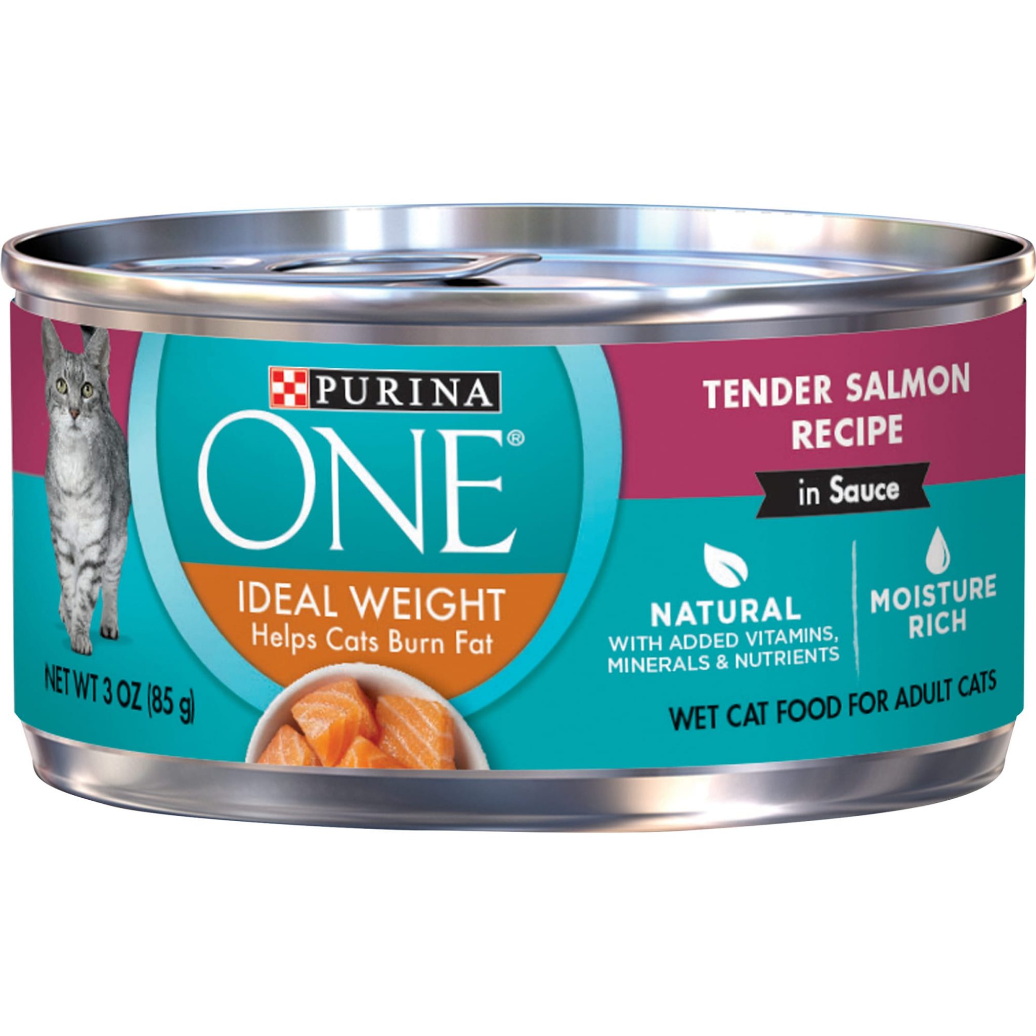 Purina ONE Natural Ideal Weight Tender Salmon Recipe Wet ...