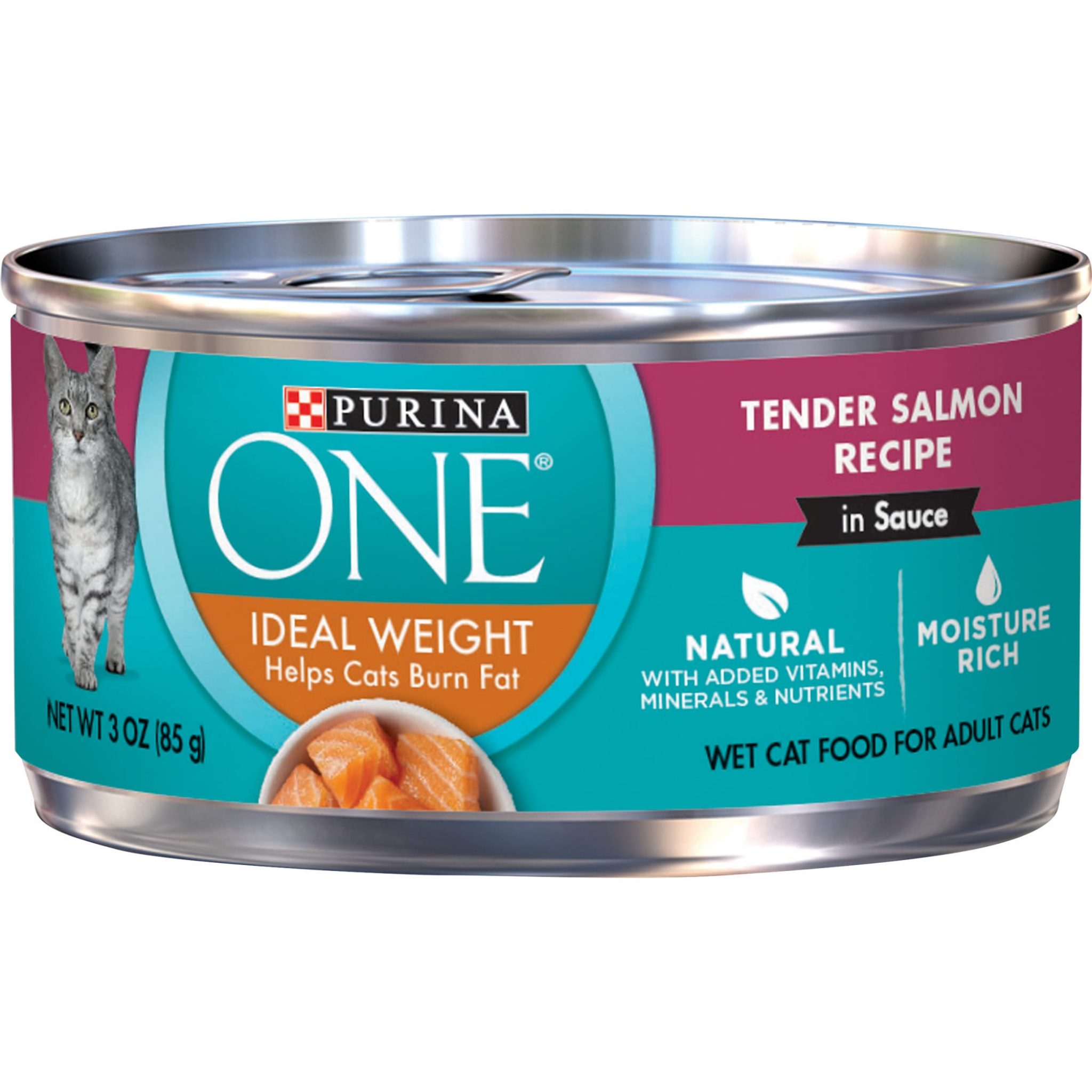 Purina ONE Natural Ideal Weight Tender Salmon Recipe Wet ...