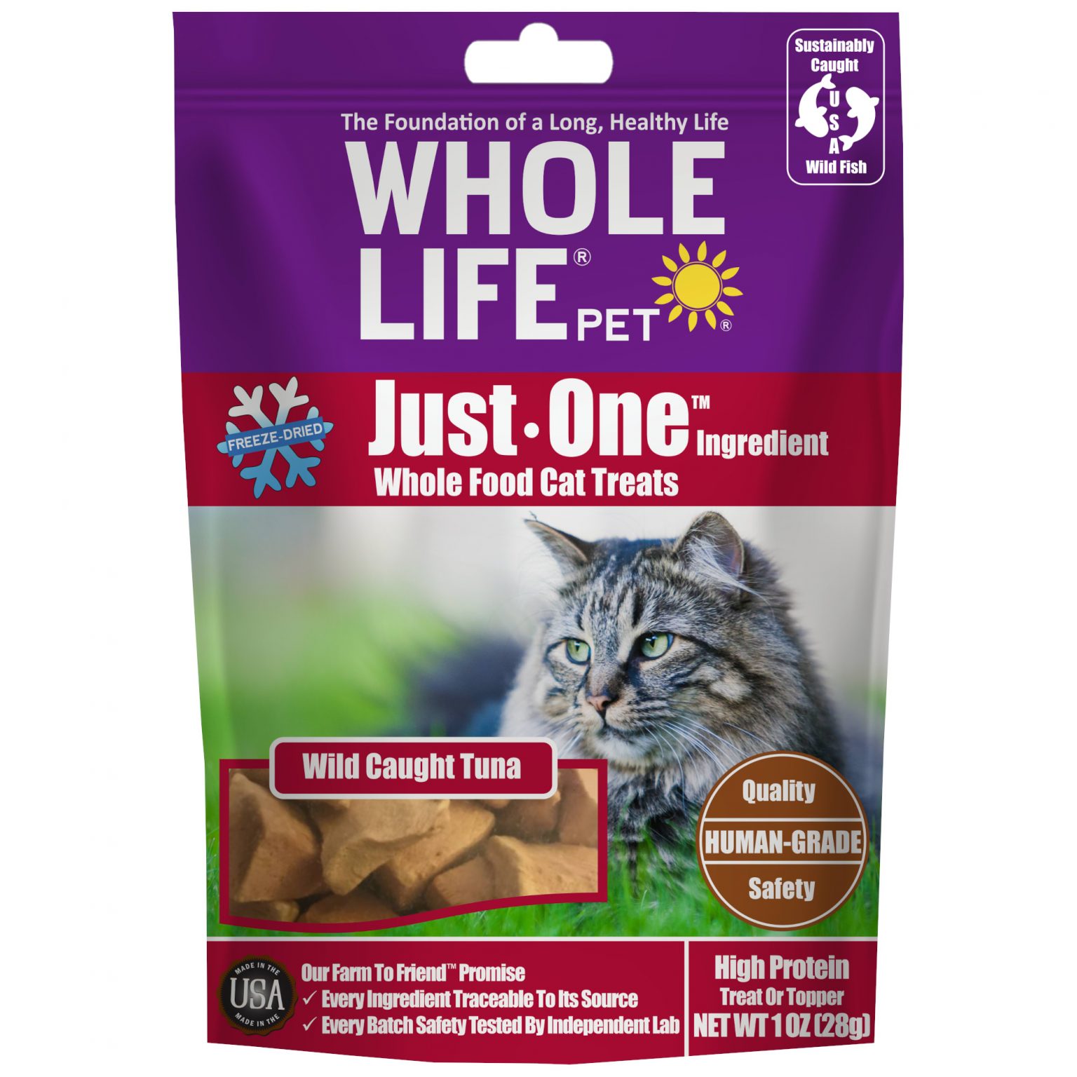 Whole Life Pet Just One Ingredient Pure Tuna Fillet Cat Treats Pet