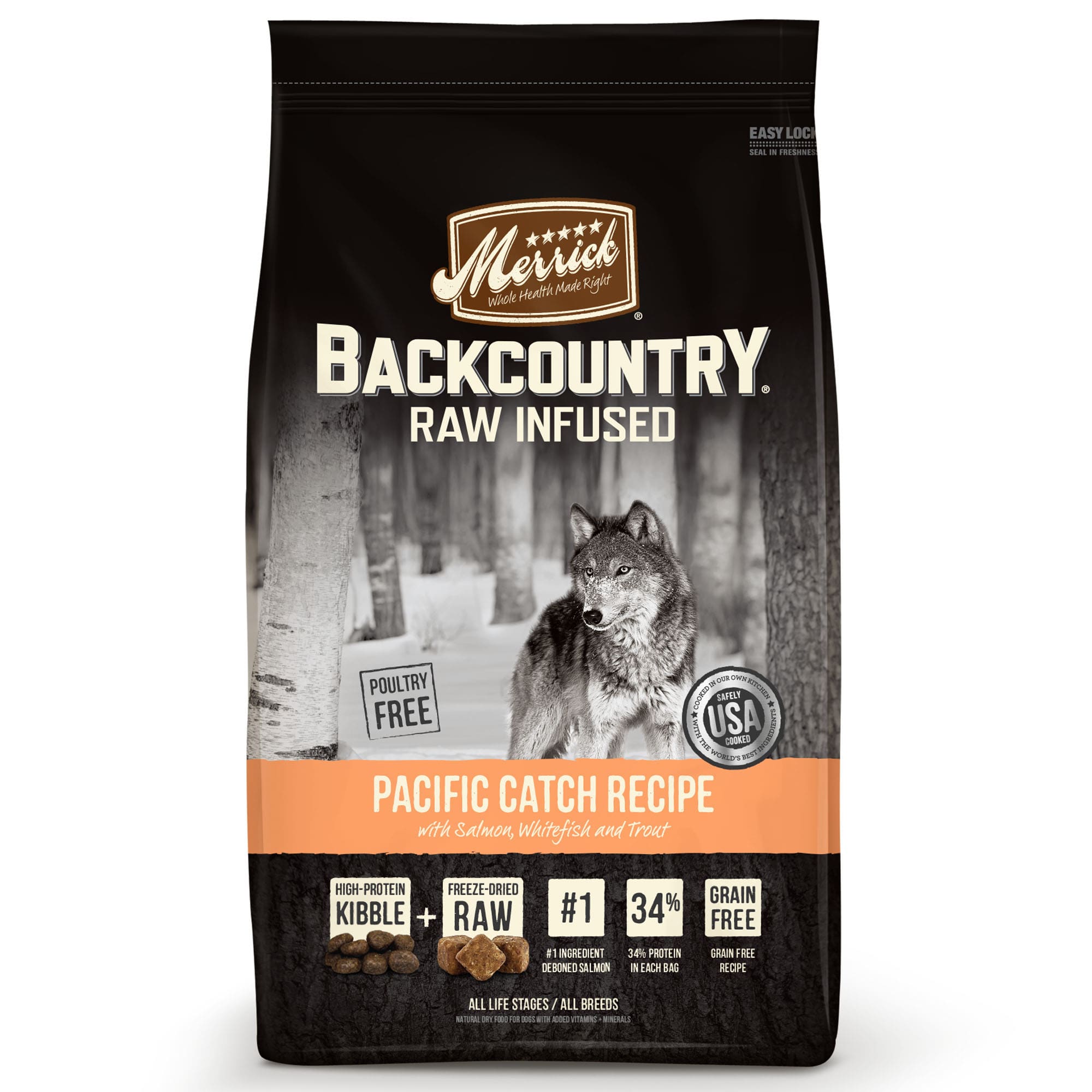 Merrick Backcountry Grain Free Raw Infused Pacific Catch Dry Dog Food