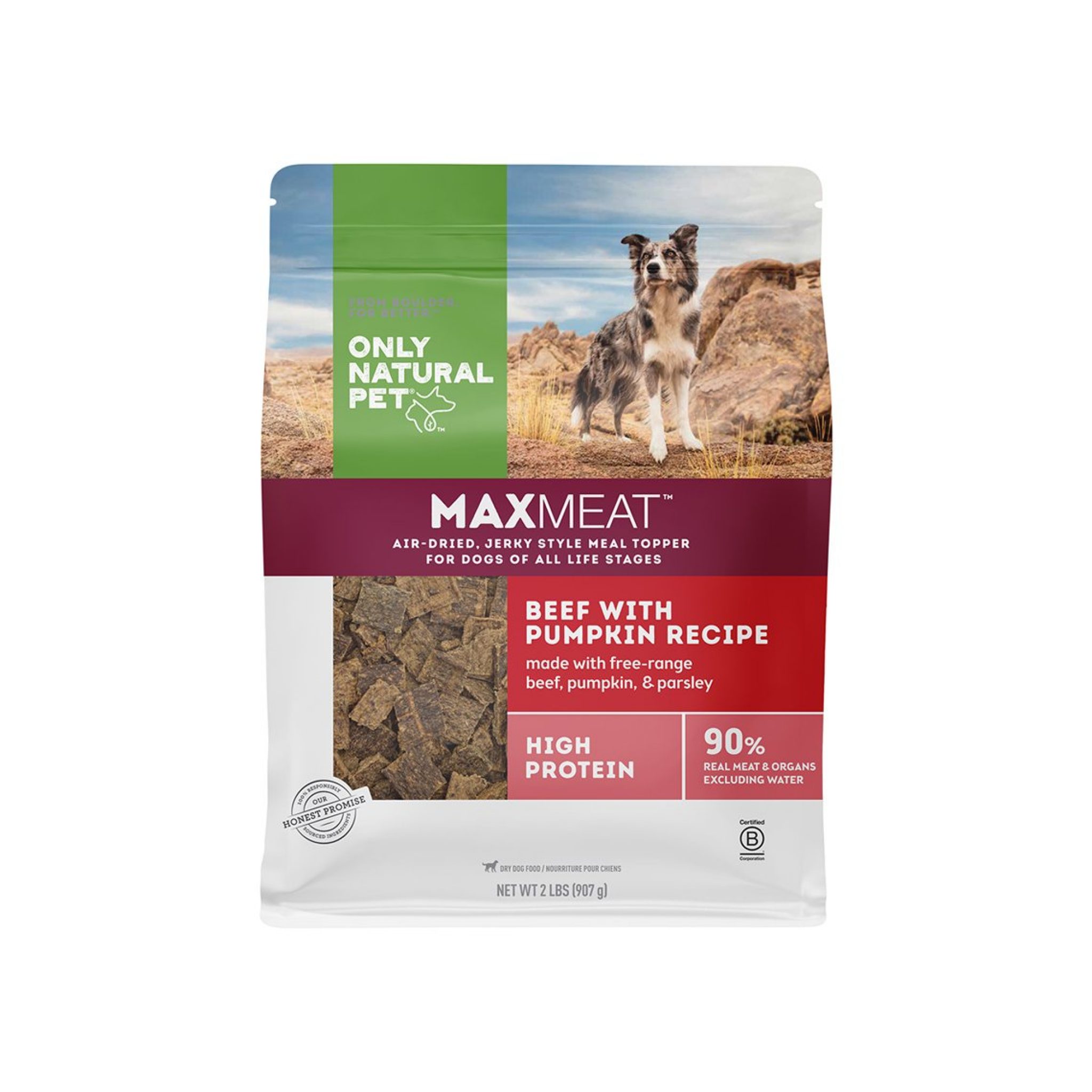 Only Natural Pet MaxMeat Beef with Pumpkin Recipe AirDried Dog Food