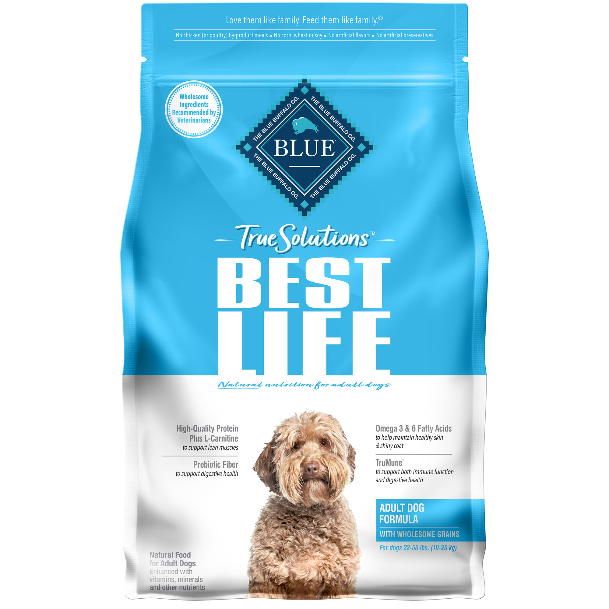 Blue Buffalo True Solutions Best Life Natural Chicken Recipe Medium Breed Adult Dry Dog Food, 4 lbs.