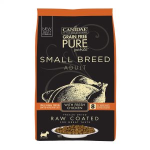 Canidae Pure Grain Free Petite Small Breed Limited Ingredient Diet Raw Coated with Fresh Chicken Dry Dog Food, 10 lbs.