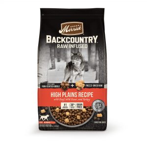 Homepage Recompare Review Merrick Backcountry Raw Infused Grain Free High Plains Recipe Dry Dog Food, 10 lbs.