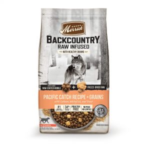 Homepage Recompare Review Merrick Backcountry Raw Infused Pacific Catch Recipe with Healthy Grains Dry Dog Food