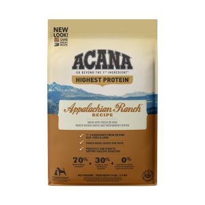 ACANA Appalachian Ranch Grain Free High Protein Freeze-Dried Coated Beef Pork Lamb Bison and Fish Dry Dog Food, 13 lbs.
