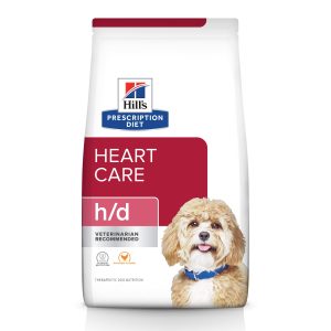 Hill's Prescription Diet h/d Heart Care Chicken Flavor Dry Dog Food, 17.6 lbs., Bag
